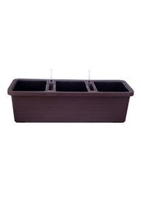 plastia Samozavlažovací truhlík Berberis TRIO, čokoláda, 117 cm