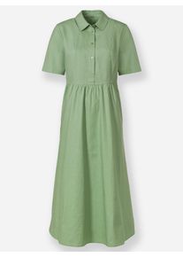 Damen Sommerkleid mit Taillenbetonung in eucalyptus ,Gr&ouml;&szlig;e 36, WITT, 55% Leinen, 45% Baumwolle