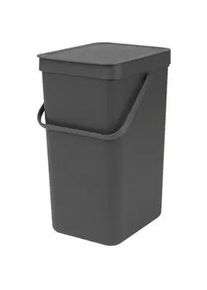 Brabantia Abfalleimer , Dunkelgrau , Kunststoff , 16 l , 22x40.1x27.9 cm , Haushalt & Kleinelektro, Reinigung, Mülleimer & Abfallsammler