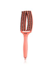 Olivia Garden Fingerbrush Boar & Nylon spazzola per capelli con setole di nylon e di cinghiale Radiant Peach 1 pz