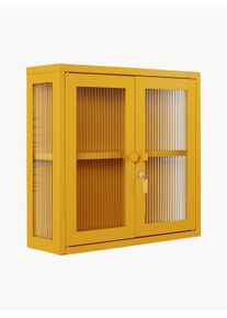 Mustard Made Regał ścienny The Kit Transparentny, Żółty Metal, Szkło S 60 x W 57 cm