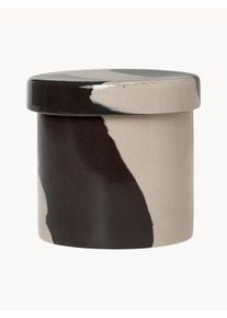 ferm LIVING Pojemnik Inlay, W 10 cm Brązowy Ø 10 x W 10 cm