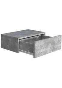Mid.you Nachtkästchen , Grau , Holzwerkstoff , 1 Schubladen , 45x15x30 cm , Schlafzimmer, Nachtkästchen