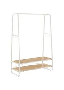 Mid.you Garderobenständer , Weiß, Hellbraun , Metall, Holzwerkstoff , 100x160x45 cm , Schuhablage , Kleinmöbel