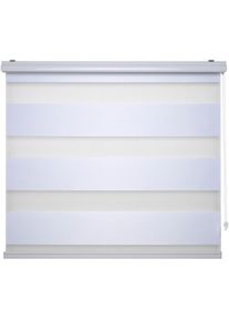 Liedeco Doppelrollo »DUO-Rollo mit 20 cm Streifen«, Lichtschutz, mit Bohren, im Fixmaß