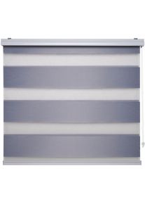 Liedeco Doppelrollo »DUO-Rollo mit 20 cm Streifen«, Lichtschutz, mit Bohren, im Fixmaß