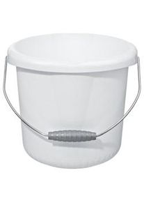 Tarrington House Cubo con asa de acero, metal/polipropileno, 10 L, gris/blanco