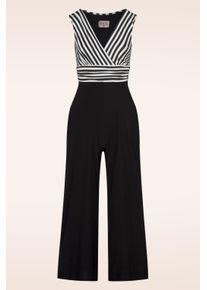 Elsie Stripes Jumpsuit in Schwarz und Weiß