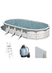GRE Finlandia Oval 730x375x120cm - Oberirdischer Stahlpool