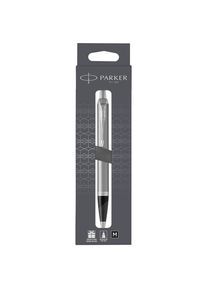 Parker IM Kugelschreiber | Edelstahl mit Chrom-Zierteilen | mittlere Spitze mit blauer Tinte