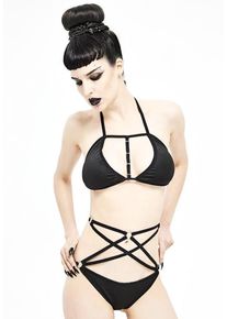 Devil Fashion - Straitjacket Supermodel - Strój kąpielowy - czarny - M/L - 88% poliester, 12% elastan,Syntetyki