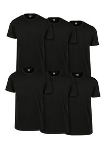 Urban Classics - Basic Pack Of 6 Black - Camiseta - negro - 4XL - 100% algodón,Jersey