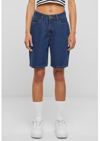 Urban Classics - Ladies 90‘s Bermuda Mid Indigo Washed - Shorts - blå - W27 - 100% bomull,Bomull