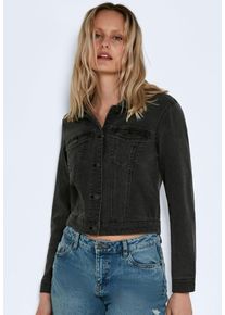 Noisy may - Debra Dark Grey Denim - Kurtka jeansowa - szary - XS - 75% Bawełna, 18% Poliester, 5% Wiskoza, 2% Elastan,Dżinsowa