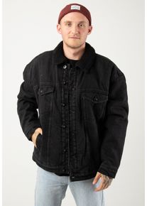 Only & Sons Only & Sons - Rick Teddy Black Denim - Kurtka jeansowa - czarny - S - 100% poliestru,100% bawełna,Dżinsowa