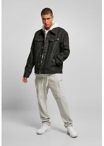 Urban Classics - Organic Basic Denim Black Washed - Kurtka jeansowa - czarny - S - 100% bawełna,Dżinsowa
