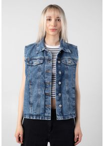 Noisy may - Mami Oversize Medium Blue Denim - Kamizelka - niebieski - L - 100% bawełna,Dżinsowa