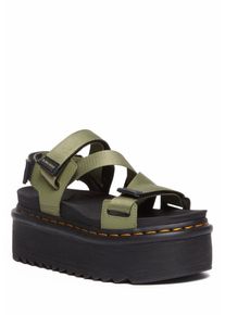 Dr. Martens - Kimber II Muted Olive Athena/Olive/Smoked Mint Webbing - Damskie sandały - zielony - EU 42 - Textile, Synthetic/Textile/Guma,Syntetyki