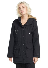 Volcom - Walk On By 5k Black - Parka - czarny - M - 100% poliestru,50% bawełna, 42% poliester, 8% nylon,Bawełna