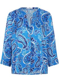 Peter Hahn - Bluse mit Rundhals-Ausschnitt, blau, Gr. 38, Viskose