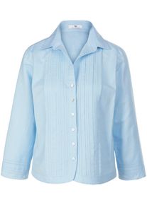 Peter Hahn - Bluse mit 3/4-Arm, blau, Gr. 44, Baumwolle