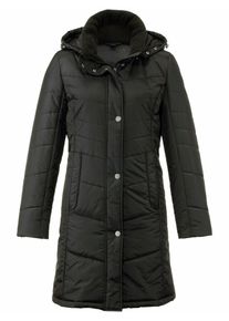 Peter Hahn - Warmer Steppmantel, schwarz, Gr. 24, Kunstfaser