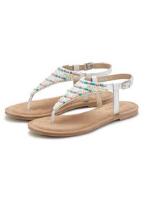 Lascana Dames Sandalen in wit ,maat 36, Witt, 40% Leer, 40% schaapsleer