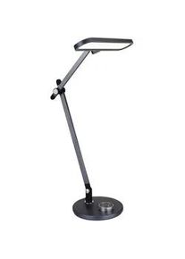Globo Led-Schreibtischleuchte , Opal, Schwarz, Dunkelgrau , Metall, Kunststoff , G , 37x53x57.5 cm , 3-fach schaltbar, Farben fixierbar, Touch (on/off), Timerfunktion, Farbtemperaturwechsler , Lampen & Leuchten, Innenbeleuchtung, Tischlampen, Schreibtischlampen