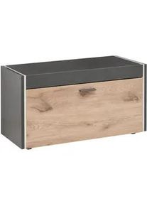 Hom´in Hom`in Garderobenbank , Grau, Eichefarben , Metall , F , 86x43x37 cm , Garderobe, Garderobenbänke