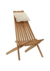Gardenson Loungesessel , Goldfarben , Holz , Teakholz , 86x100x68 cm , Gartenmöbel, Loungemöbel, Loungesessel