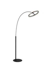 Globo Led-Stehleuchte , Schwarz, Dunkelgrau , Metall, Kunststoff , F , 39.5x190.4x92.5 cm , Ce , Farben fixierbar, Touch (on/off) , Lampen & Leuchten, Leuchtenserien