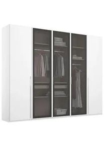 Novel Drehtürenschrank , Grau, Weiß , Metall , 9 Fächer , 251x223x60 cm , Blauer Engel, Goldenes M, Made in Germany , Typenauswahl, in verschiedenen Größen erhältlich , Schlafzimmer, Komplette Schlafzimmer und Serien, Schlafzimmerserien