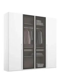 Novel Drehtürenschrank , Grau, Weiß , Metall , 7 Fächer , 201x223x60 cm , Blauer Engel, Goldenes M, Made in Germany , Typenauswahl, in verschiedenen Größen erhältlich , Schlafzimmer, Komplette Schlafzimmer und Serien, Schlafzimmerserien