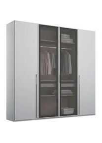 Novel Drehtürenschrank , Grau, Hellgrau , Metall , 7 Fächer , 201x235x60 cm , Blauer Engel, Goldenes M, Made in Germany , Typenauswahl, in verschiedenen Größen erhältlich , Schlafzimmer, Komplette Schlafzimmer und Serien, Schlafzimmerserien