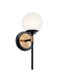 Elstead Lighting Badezimmer-Wandleuchte , Champagner , Metall, Glas , 12.8x34.8 cm , Lampen & Leuchten, Leuchtenserien