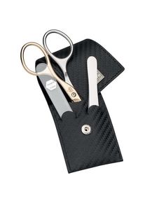 ERBE® ERBE Manicure-etuis Zaketui, 3-delig koolstofvezel Make-Up Tas Unisex
