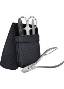 ERBE® ERBE Manicure-etuis Carbon zaketui, 4-delig Make-Up Tas Unisex