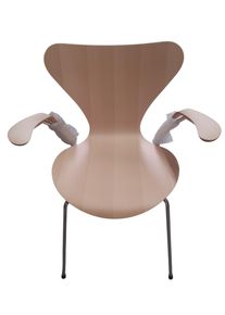 Sept chaise à accoudoirs 3207 hêtre placage laqué transparent / CHROME Fritz Hansen OFFRE SPECIALE