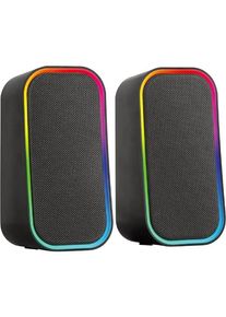 Speed-Link TOKEN RGB Gaming Stereo Speakers - Black - 2.0 PC-Lautsprecher - Schwarz