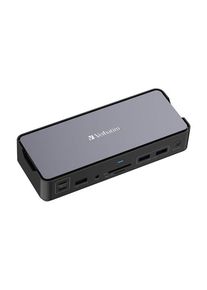 Verbatim Pro - docking station - USB-C - 2 x HDMI DP - 1GbE