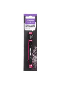Dogman Reflektierendes Katzenhalsband mit Sicherheitsverschluss und Glocke Rosa 10mmx20-30cm
