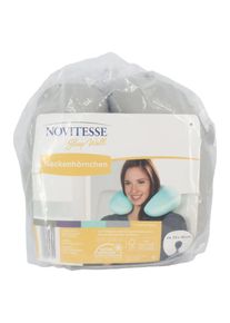 NOVITESSE Sleep Well Nackenkissen Reisekissen Grau Nierenform 34x29cm Polyester