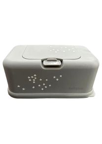 FUNKYBOX Feuchttücherbox Grau Baby Pflegeset Aufbewahrung Sterne Kinder