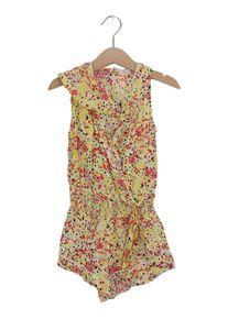 Poupette St Barth Kinder Sommerkleid Gr 122 Gelb Blumen Rüschen Viskose