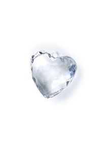 partydeco 5 pendentifs en cristal coeur 4 x 4,2 cm