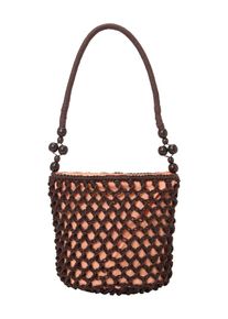 & Other Stories Schultertasche Damen dunkelbraun / hellorange Größe One Size