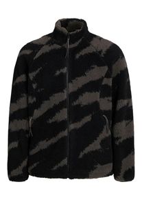 Jack & Jones JACK & JONES Heren Fleece jas 'JCOTerrain' donkergrijs / zwart L