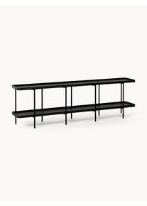 Regał z drewna Renee Czarny Drewno, Metal S 200 x W 60 cm | Westwing Collection