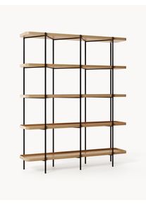 Regał z drewna Renee Beżowy Drewno, Metal S 150 x W 181 cm | Westwing Collection