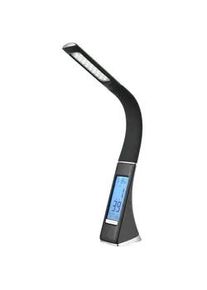 Novel Led-Schreibtischleuchte , Schwarz , Kunststoff , Uni , länglich , G , 50 cm , Alarmfunktion, Kalenderfunktion, Temperaturanzeige, Flexarm, Touch (on/off) , Lampen & Leuchten, Innenbeleuchtung, Tischlampen, Schreibtischlampen